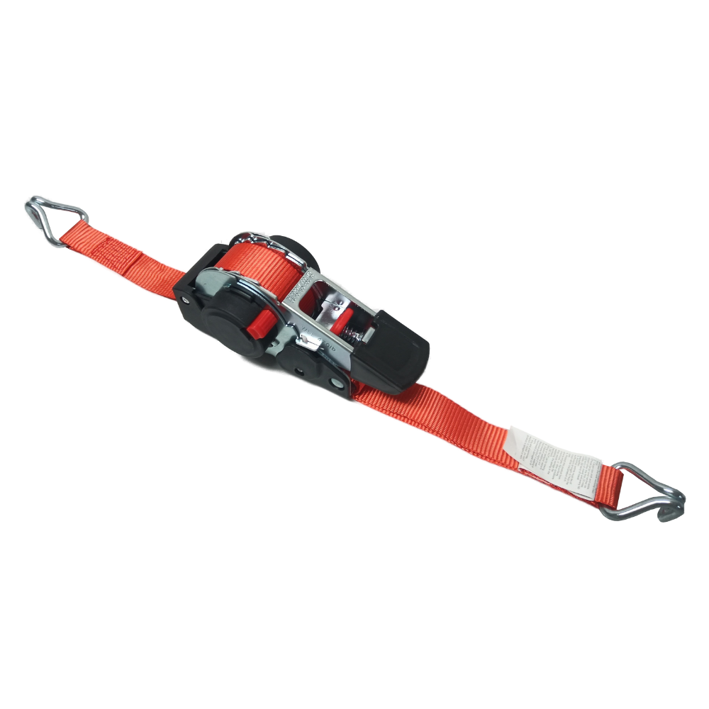 Dureno - Retractable Ratchet Strap ( J Hook ) - 640 KG Break Strength - 1" X 11.5' - AR25J